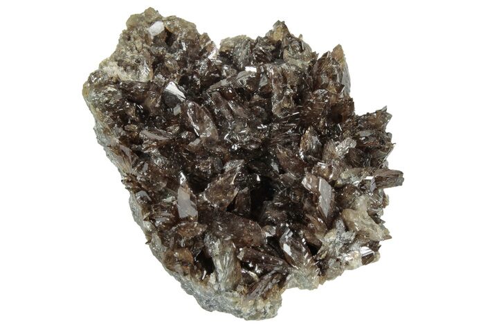 Lustrous Axinite Crystal Cluster - Dalnegorsk, Russia #239586